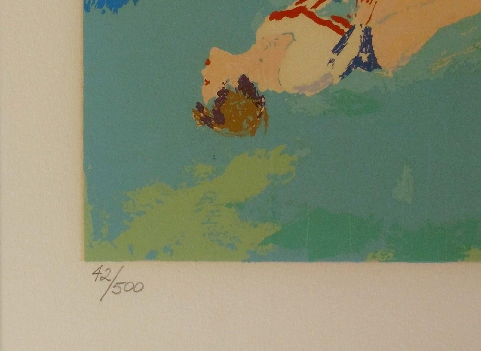 GOLDENES SCHWARZES KLEID (Impressionismus), Print, von Leroy Neiman