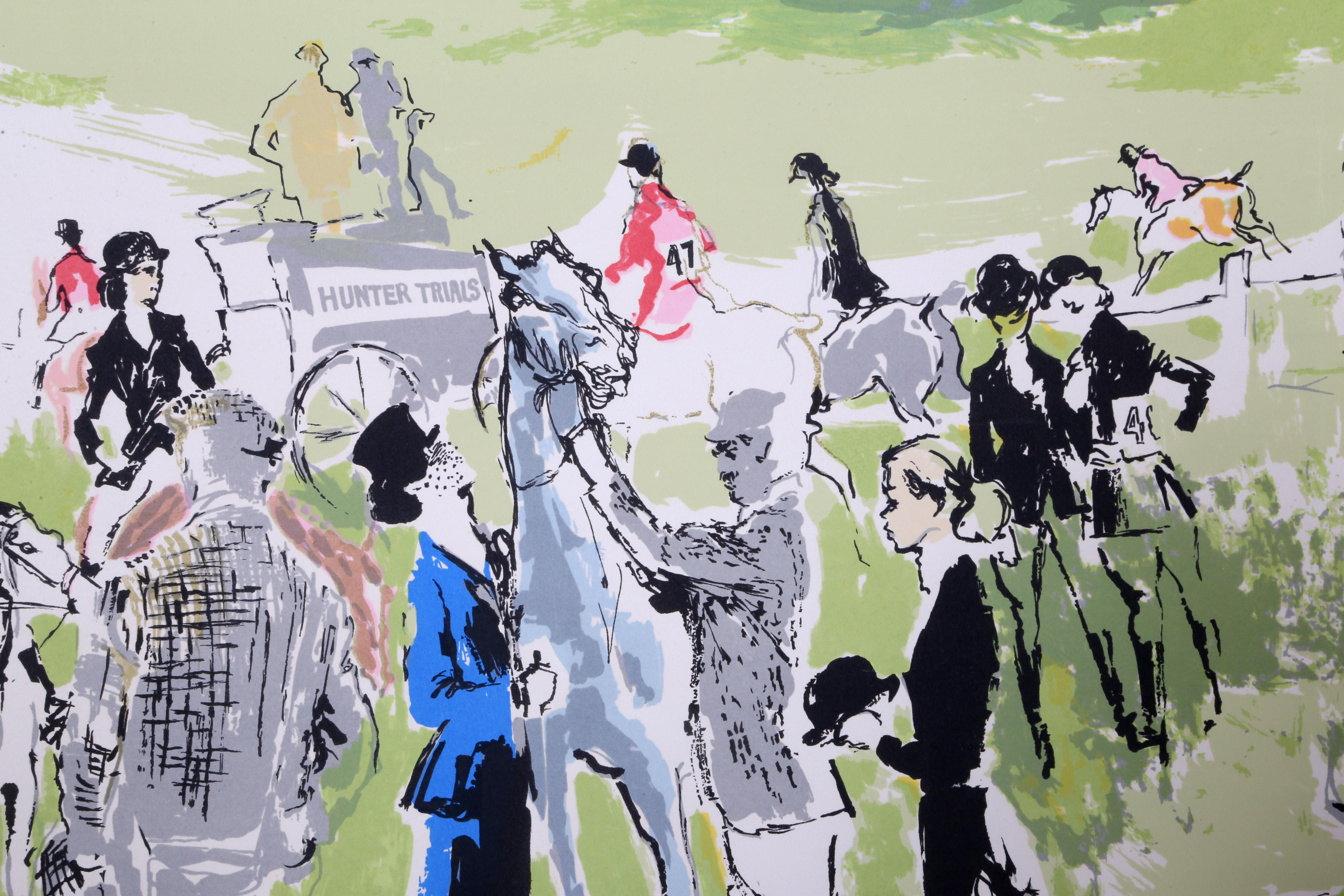 Hunter Trials, Lithograph by LeRoy Neiman - Print by Leroy Neiman