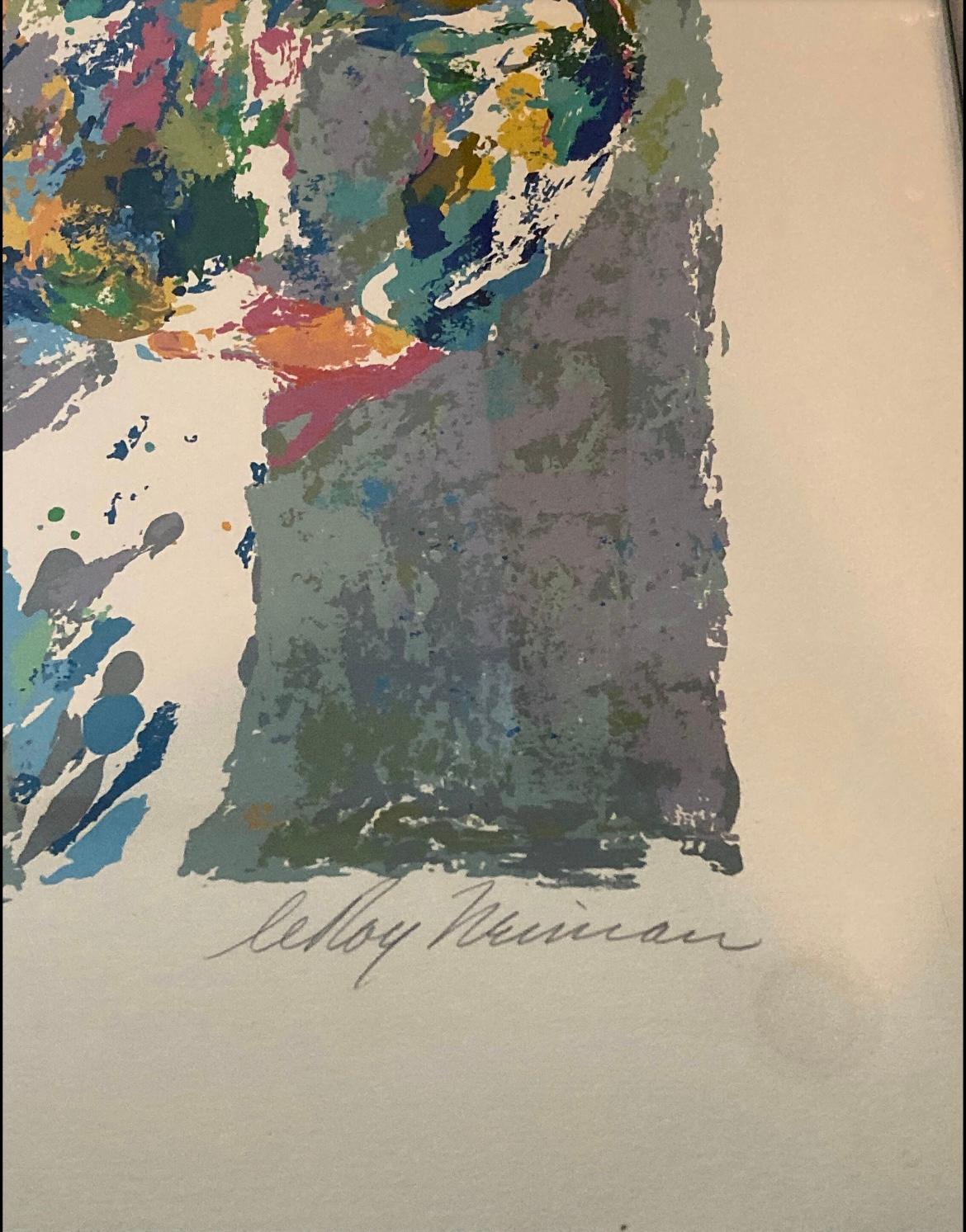 This is an Leroy Neiman original Serigraph “Jockey” signed and numbered. In excellent condition measures 28x22