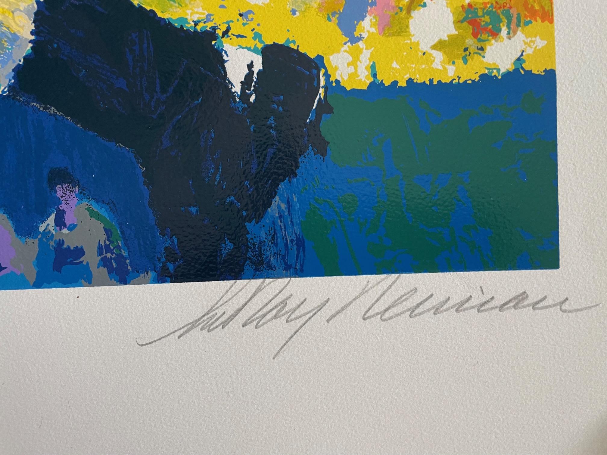 Joe DiMaggio – Der Schliff – Print von Leroy Neiman