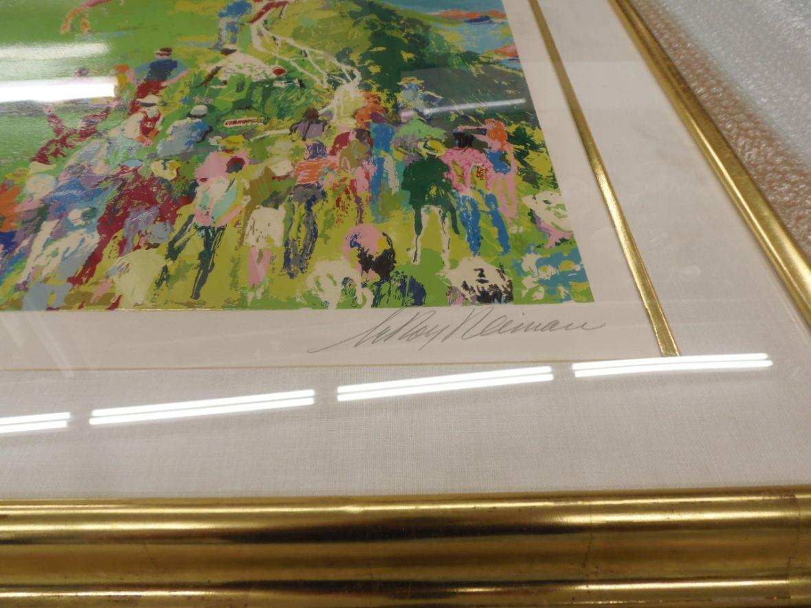 Leroy Neiman 16TH AT CYPRESS Framed Hand Signed & Numbered Serigraph For Sale 3