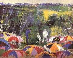 LeRoy Neiman 'Arnie in the Rain' 1978- Poster