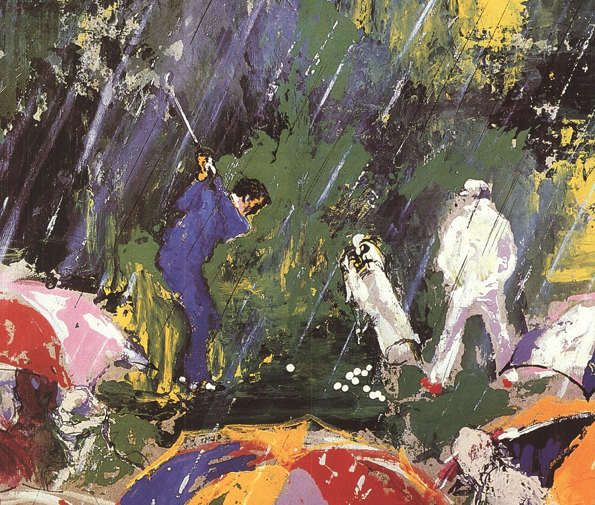 LeRoy Neiman 'Arnie in the Rain' 1978- Affiche en vente 1