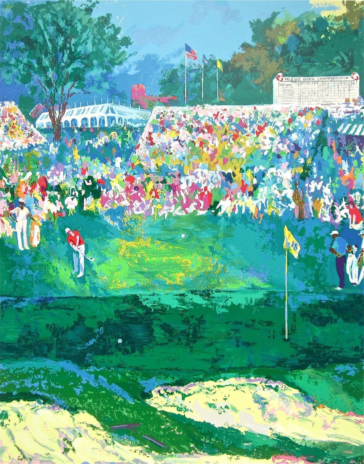 Artist:         Leroy Neiman

Title:           Bethpage Black Course, 2002 US Open

Dimensions: 35.25" x 28

Medium:     Serigraph

Edition Number:  243/350

Year: 2002

Hand Signed and Numbered Limited Edition

Condition:  Artwork in excellent
