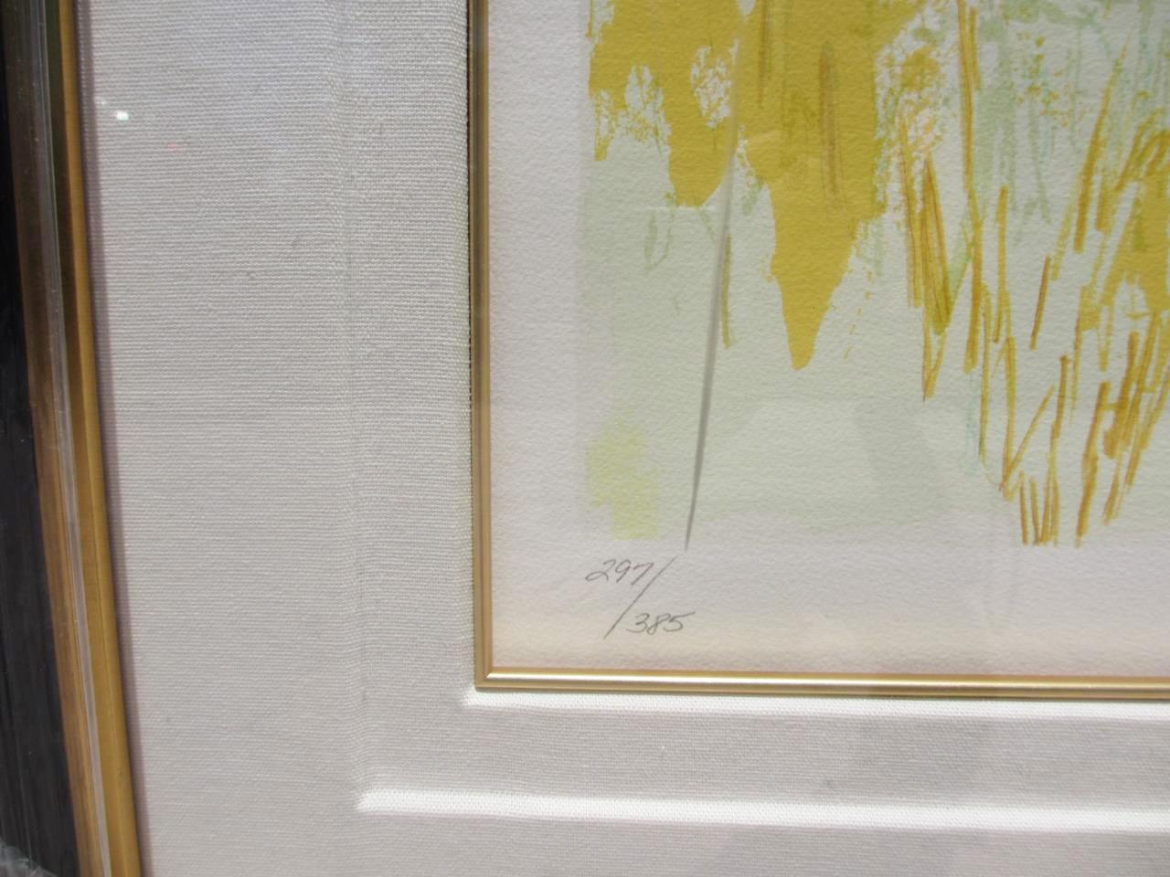 Leroy Neiman Bull Elephant FRAMED H/S & Numbered Serigraph Publisher COA For Sale 2