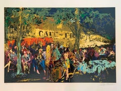 Leroy Neiman "Cafe de Flore La Nuit" Hand Signed Limited Serigraph