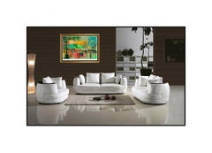 LeRoy Neiman Cafe De La Paix Large Color Serigraph Paris Signed Cityscape Art