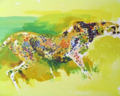 Leroy Neiman Cheetah FRAMED H/S & Numbered Serigraph Publisher COA