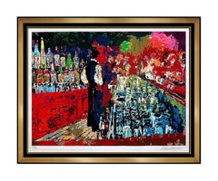 LeRoy Neiman Chicago Key Club Bar Color Serigraph Hand Signed Artwork Painting