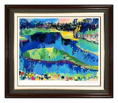 LeRoy Neiman Color Serigraph Island Hole At Sawgrass Signed PGA Golf Players Art