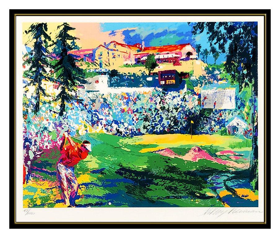 LeRoy Neiman Color Serigraph Signed Amphitheatre At Riviera Golf Sports Artwork - Print by Leroy Neiman