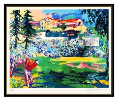 LeRoy Neiman Color Serigraph Signed Amphitheatre At Riviera Golf Sports Artwork