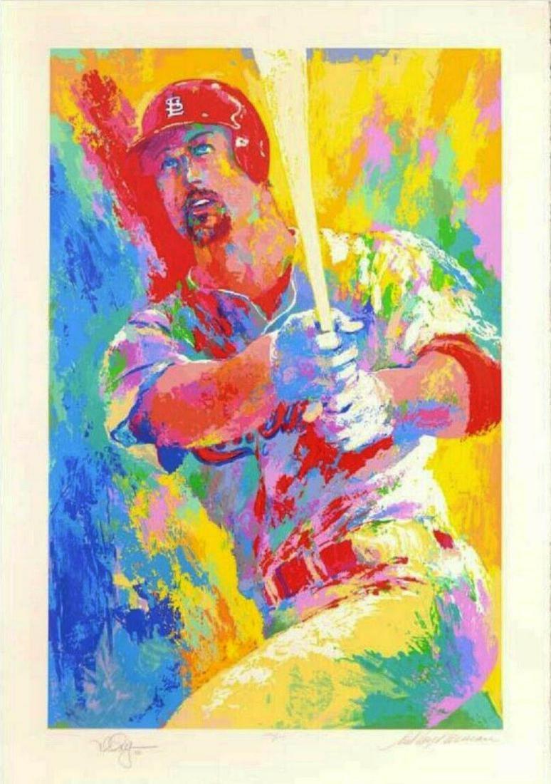 LeRoy Neiman Dble Sign/No. "Mark McGwire" serigraph - Print by Leroy Neiman