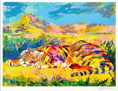 LeRoy Neiman 'Tigre di Delacroix' 1977, Serigrafia firmata e numerata