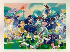 Leroy Neiman Giants Broncos Classic Superbowl 87 Hand signed numbered serigraph