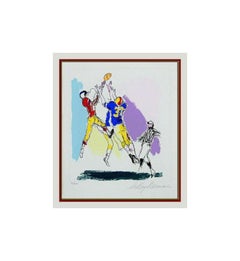 LeRoy NEIMAN HAND COLORED Etching Original Authentic The Aerialist Signed Art