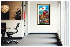 LeRoy Neiman Jerry Rice 49ers Large Sports Serigraph Signed Football Framed Art