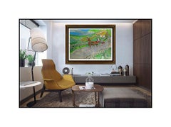 LeRoy Neiman Large Color Irish Landscape Serigraph Hand Signed Nostalgic Journey