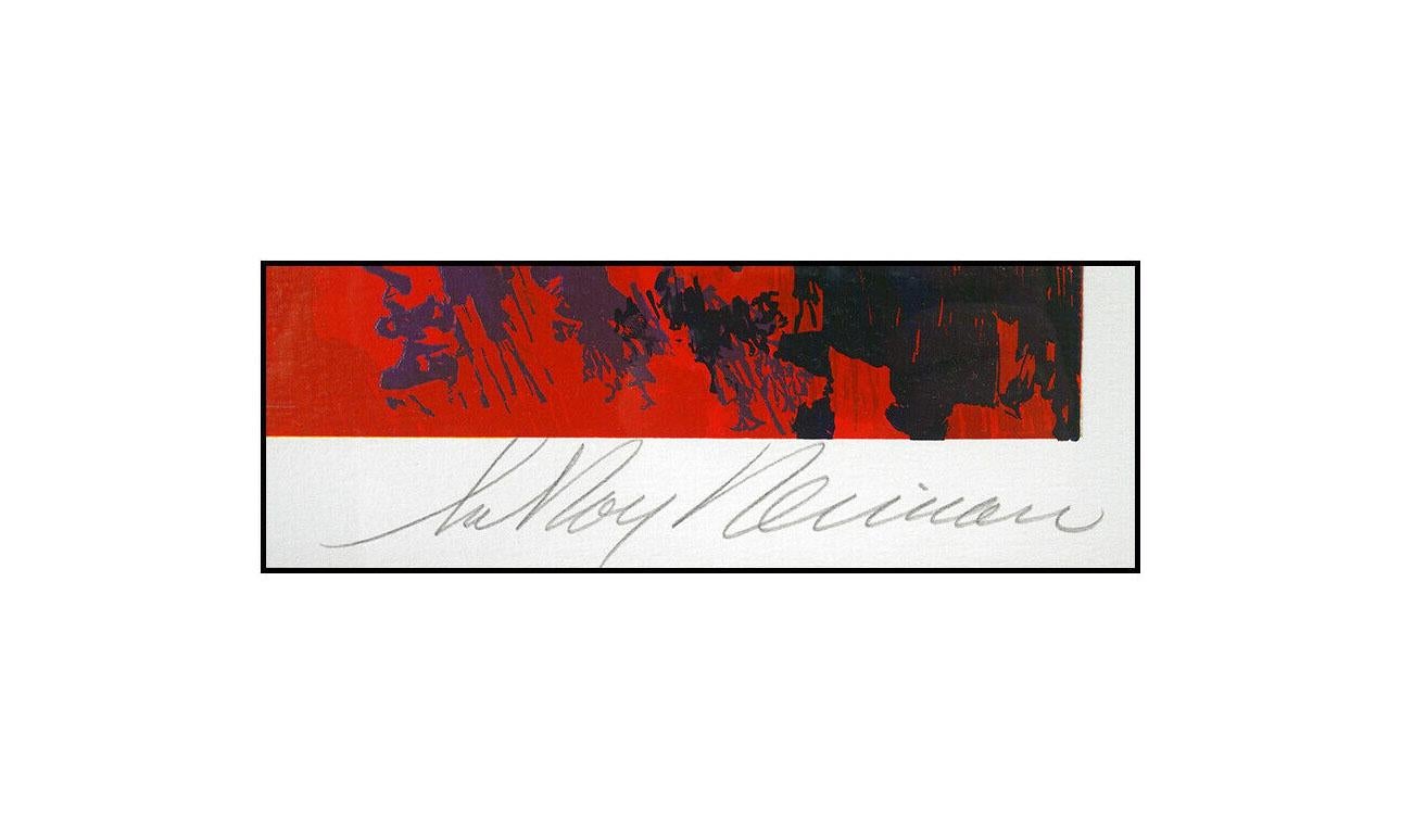 LeRoy Neiman Large Color Serigraph Big Cat Cougar Hand Signed Modern Animal Art - Black Animal Print by Leroy Neiman
