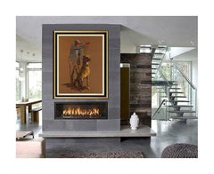 LeRoy NEIMAN Large Color Serigraph Hand Signed Great Dane Dog Artwork Painting