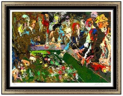 LeRoy Neiman Large Color Serigraph Las Vegas Craps Signed Casino Gambling Art