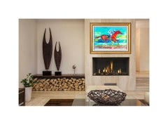 LeRoy Neiman Large Original Serigraph Funny Cide Hand Signed Horse Racing Art