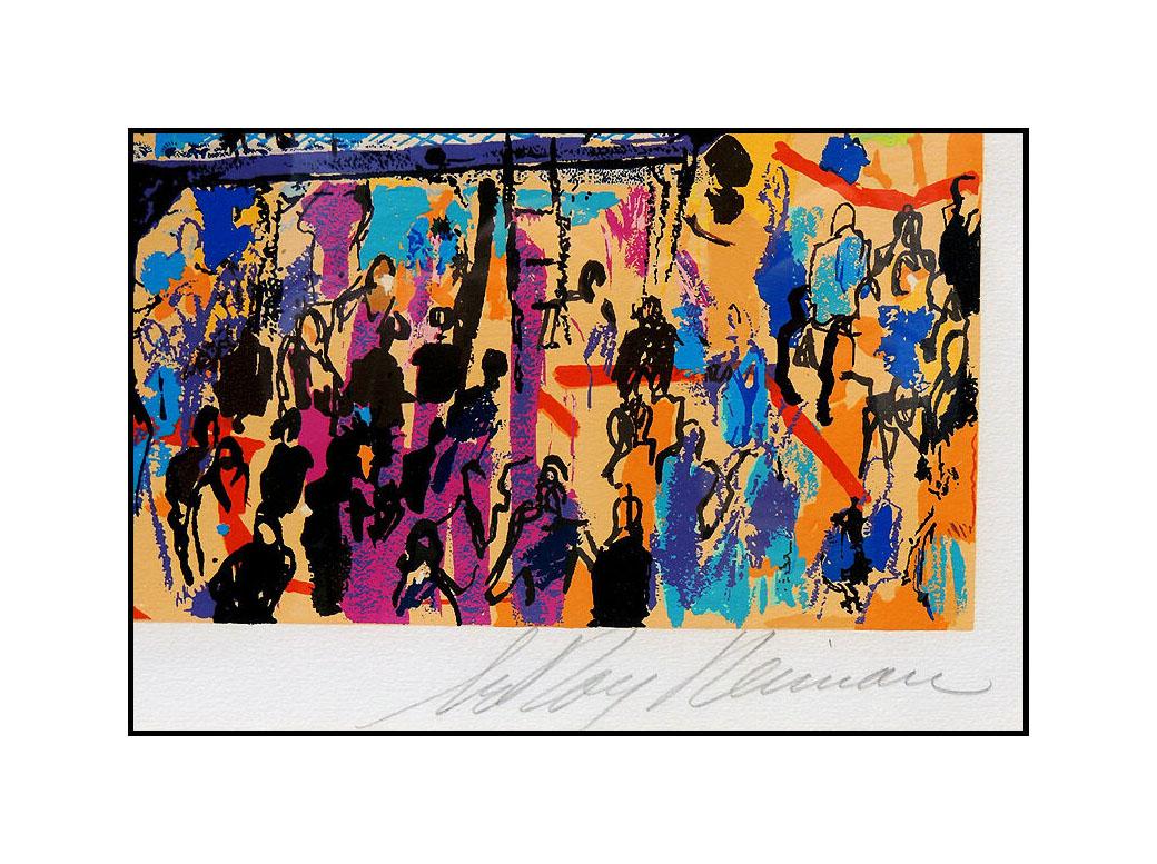 LeRoy Neiman Large Original Serigraph Hand Signed Paris Bourse Stock Exchange - Post-Impressionist Print by Leroy Neiman