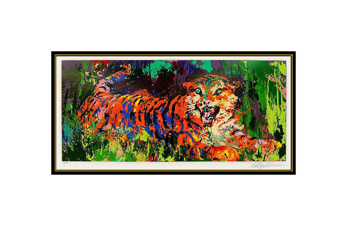 LeRoy NEIMAN Original Big Cats Color Serigraph Hand Signed Artwork Young Tiger - Print by Leroy Neiman