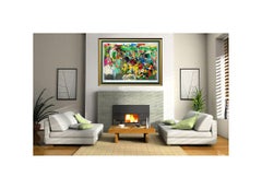 LeRoy NEIMAN Original Color Serigraph Bistro Garden Hand Signed Large Artwork