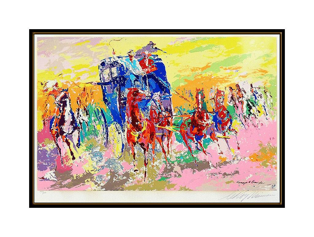 LeRoy Neiman Original Color Serigraph Homage To Frederick Remington Signed Art - Print by Leroy Neiman