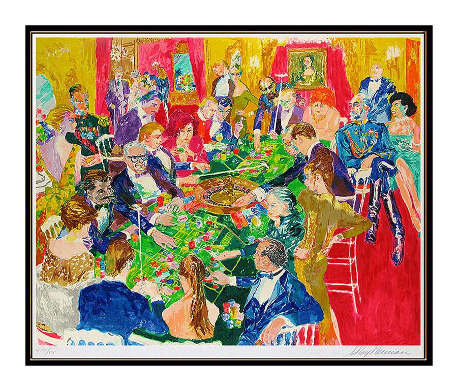 LEROY NEIMAN Original SIGNED Serigraph Casino Gambling BADEN Art Sports LARGE - Print by Leroy Neiman