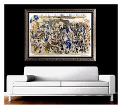 LeRoy NEIMAN Original SIGNED Serigraph painting New York STOCK MARKET Art Large