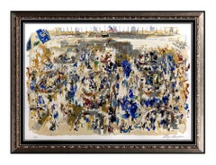 LeRoy NEIMAN Original signiertes Serigraphie-Gemälde, New Yorker STOCK MARKET, Groß