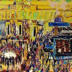 Leroy Neiman Paris Bourse Hand Signed and Numbered Serigraph