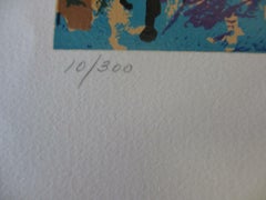 Leroy Neiman Paris Bourse Hand Signed & Numbered #10 Serigraph