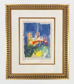 LeRoy Neiman Paris Screenprint, 1994, Signed, Notre-Dame