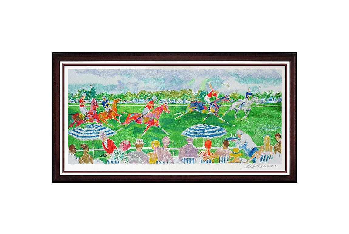 LeRoy Neiman Polo Panorama Large Color Serigraph Signed Horse Original Artwork - Print by Leroy Neiman