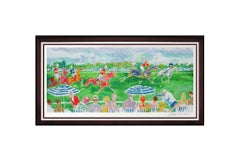 LeRoy Neiman Polo Panorama Large Color Serigraph Signed Horse Original Artwork