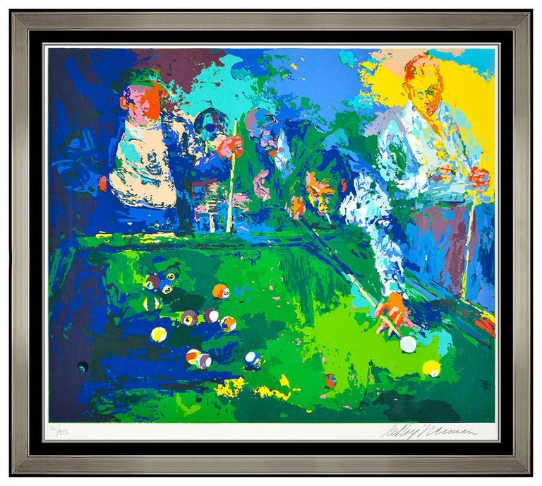 Leroy Neiman Leroy Neiman Pool Room Color Serigraph Hand Signed