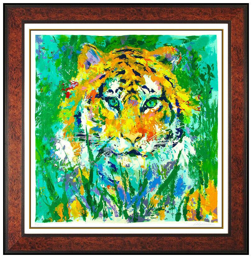 Leroy Neiman Animal Print - LeRoy Neiman Portrait Of The Tiger Color Serigraph Hand Signed Modern Animal Art