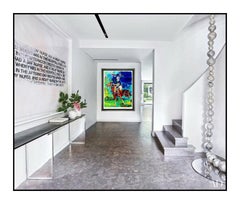 LeRoy Neiman Prince Charles Princess Diana Large Serigraph Signed Polo Horse Art