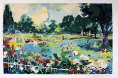 Leroy Neiman Regents Park Lounging at Park Hand Signed and Numbered Serigraph