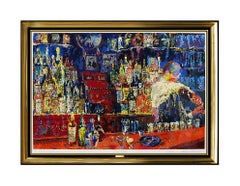 LeRoy NEIMAN Serigraph Irish American Bar Scene Signed Large Artwork Authentic