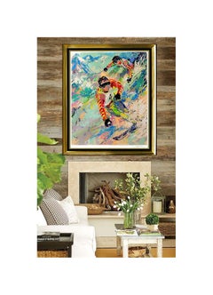 LeRoy NEIMAN Serigraph Large Original Color Artwork Skiing Twins HAND SIGNED SBO