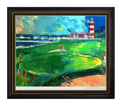 LeRoy NEIMAN Serigraph Rare Original Signed Golf Artwork 18th at Harbour Town