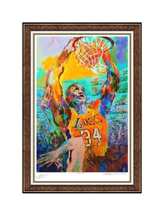 LeRoy NEIMAN Serigraph Shaq O'Neal Signed Basketball Authentic Large Artwork SBO