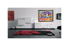 LeRoy Neiman Serigraph Ted Williams Splendid Splinter Large Signed Baseball Art