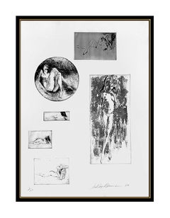 LeRoy Neiman Six Nudes Original Etching Hand Signed Female Portrait Modern Art