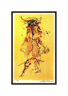 LeRoy Neiman The Captain Color Serigraph Hand Signed Modern Portrait Artwork SBO