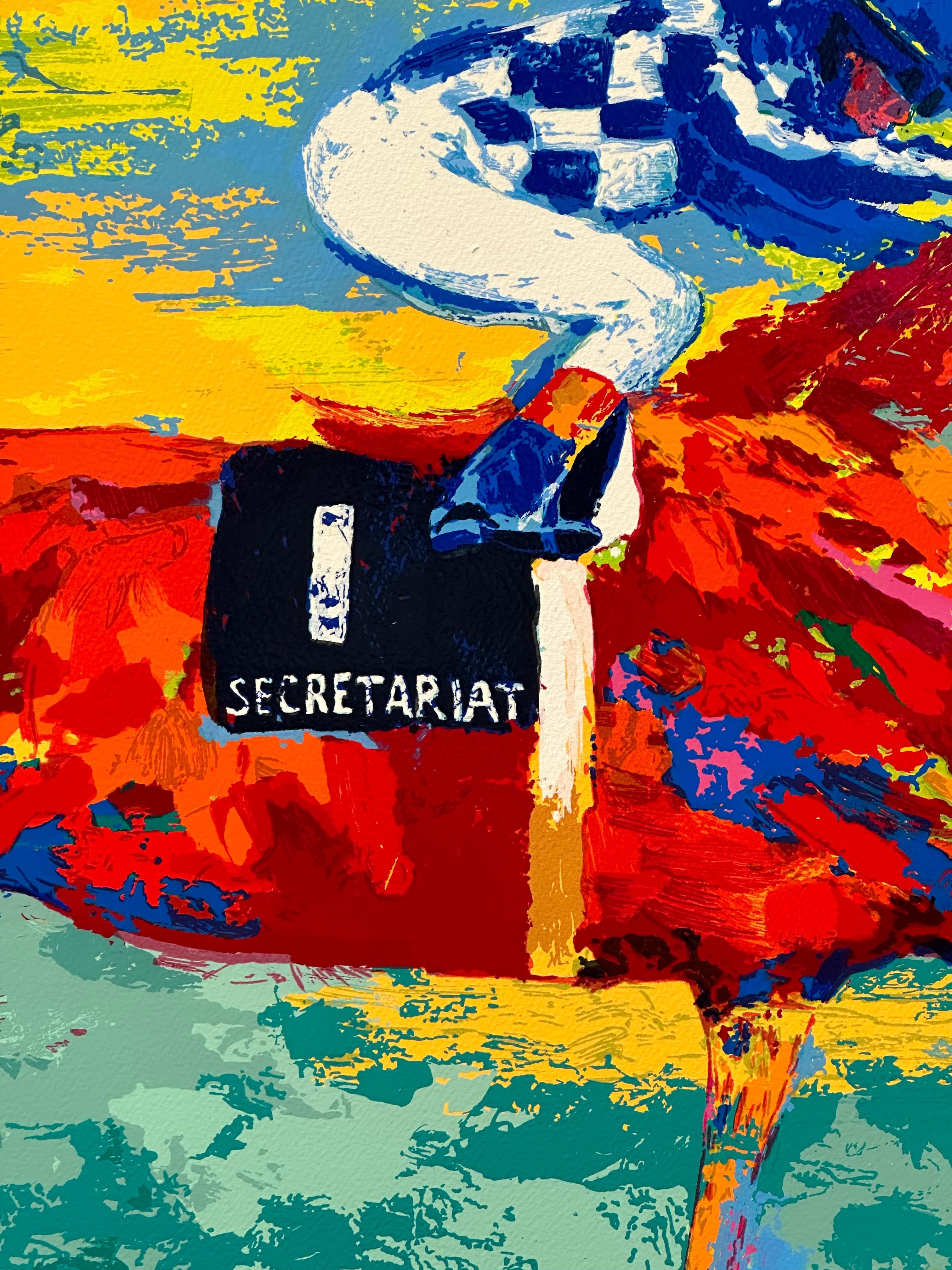Sérigraphie en édition limitée « The Great Secretariat » signée LeRoy Neiman, 27x34  en vente 1